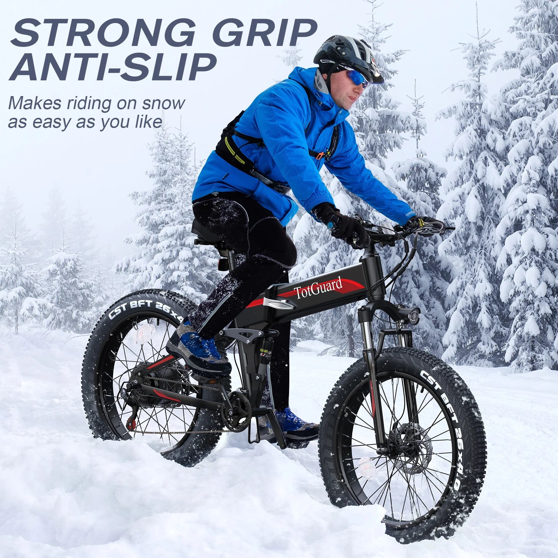 Totguard 26"x4" Electric Bike, Fat Tire 500W Ebike, Foldable Electric Bicycles E Bikes for Adults Electric - Product image 40