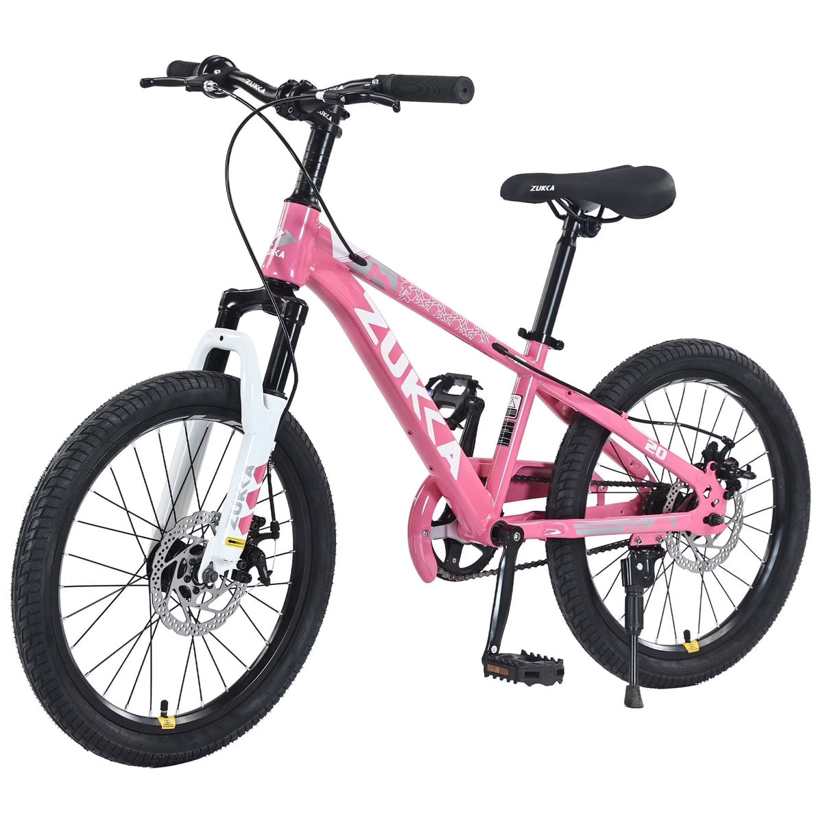 Zukka 20 in Kids Mountain Bike Steel Frame Hardtail Bicycle for Child Aged 7 - 10 Years Pink - Product image 1