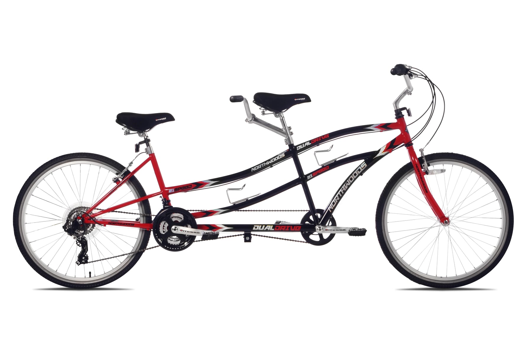 26" Northwoods 21 - Speed Dual Drive Tandem Adult'S Bike, Red/Black - Product image 2