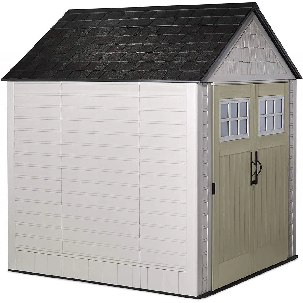 Rubbermaid 77 Ft Durable Weather Resistant Resin Outdoor Garden Storage Shed with Windows and Utility - Product image 6