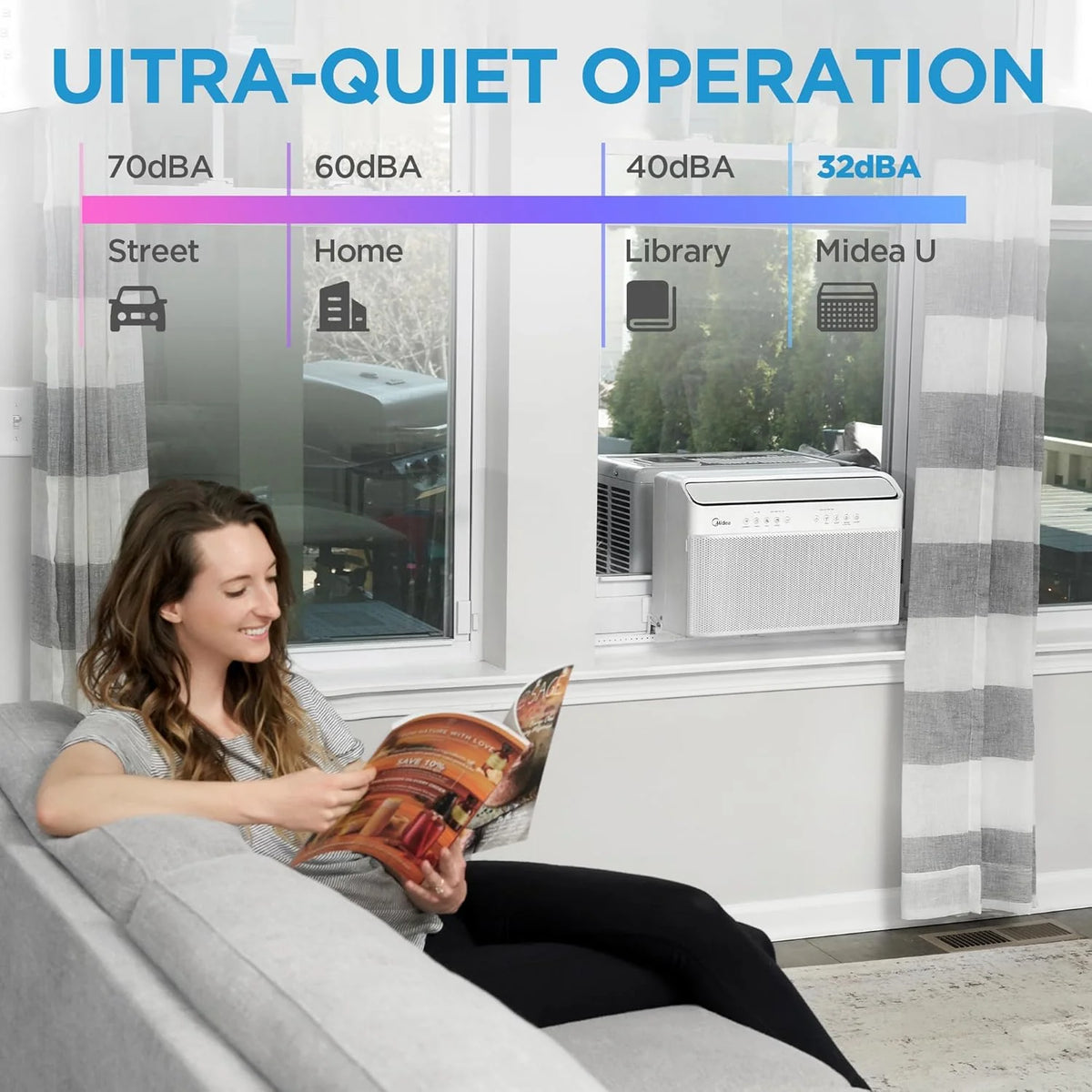 8, 000 BTU U-Shaped Smart Inverter Air Conditioner C Cools up to 350 Sq. Ft - Product image 3