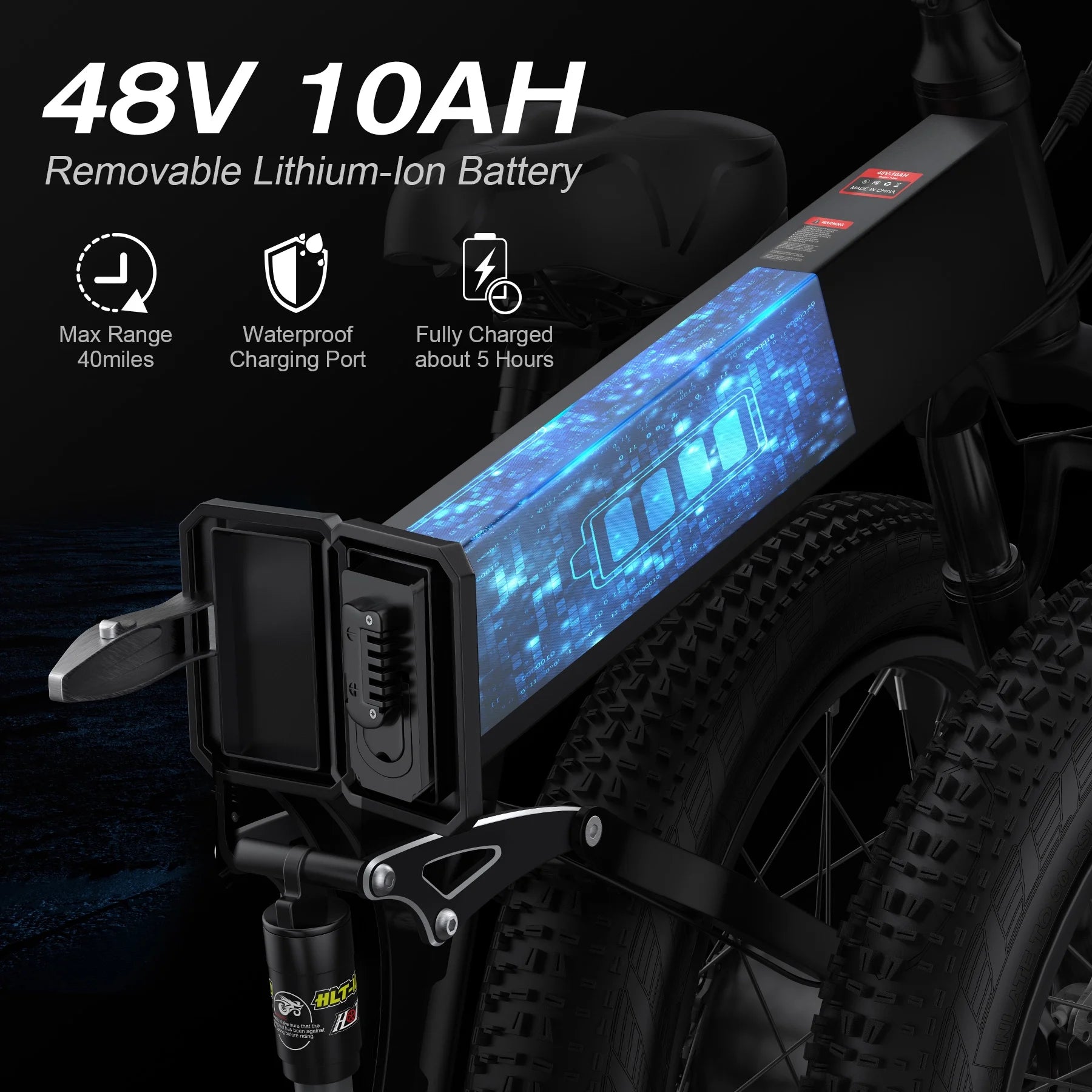 Totguard 26"x4" Electric Bike, Fat Tire 500W Ebike, Foldable Electric Bicycles E Bikes for Adults Electric - Product image 13