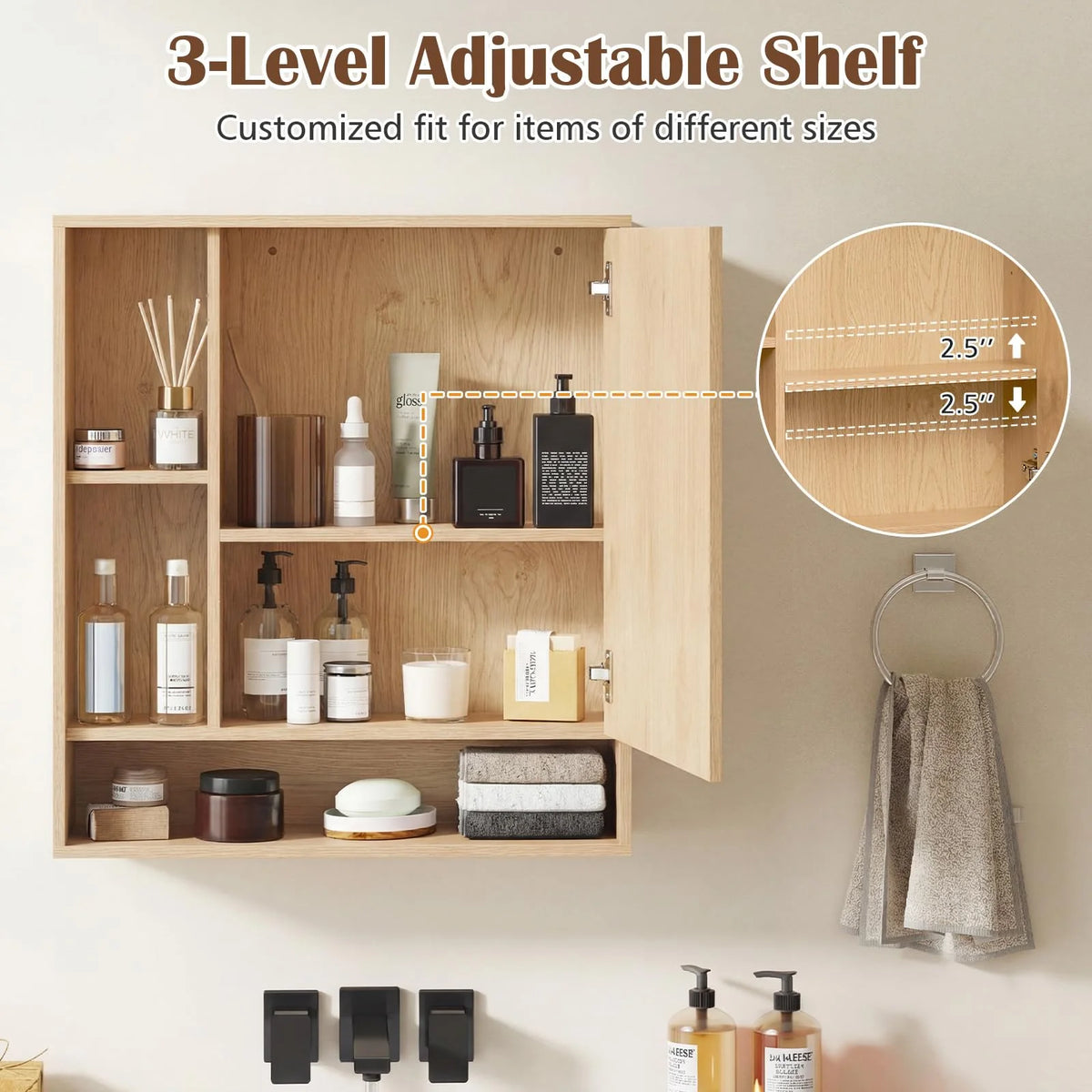 Tangkula Bathroom Cabinet with Mirror for Living Room - Product image 6