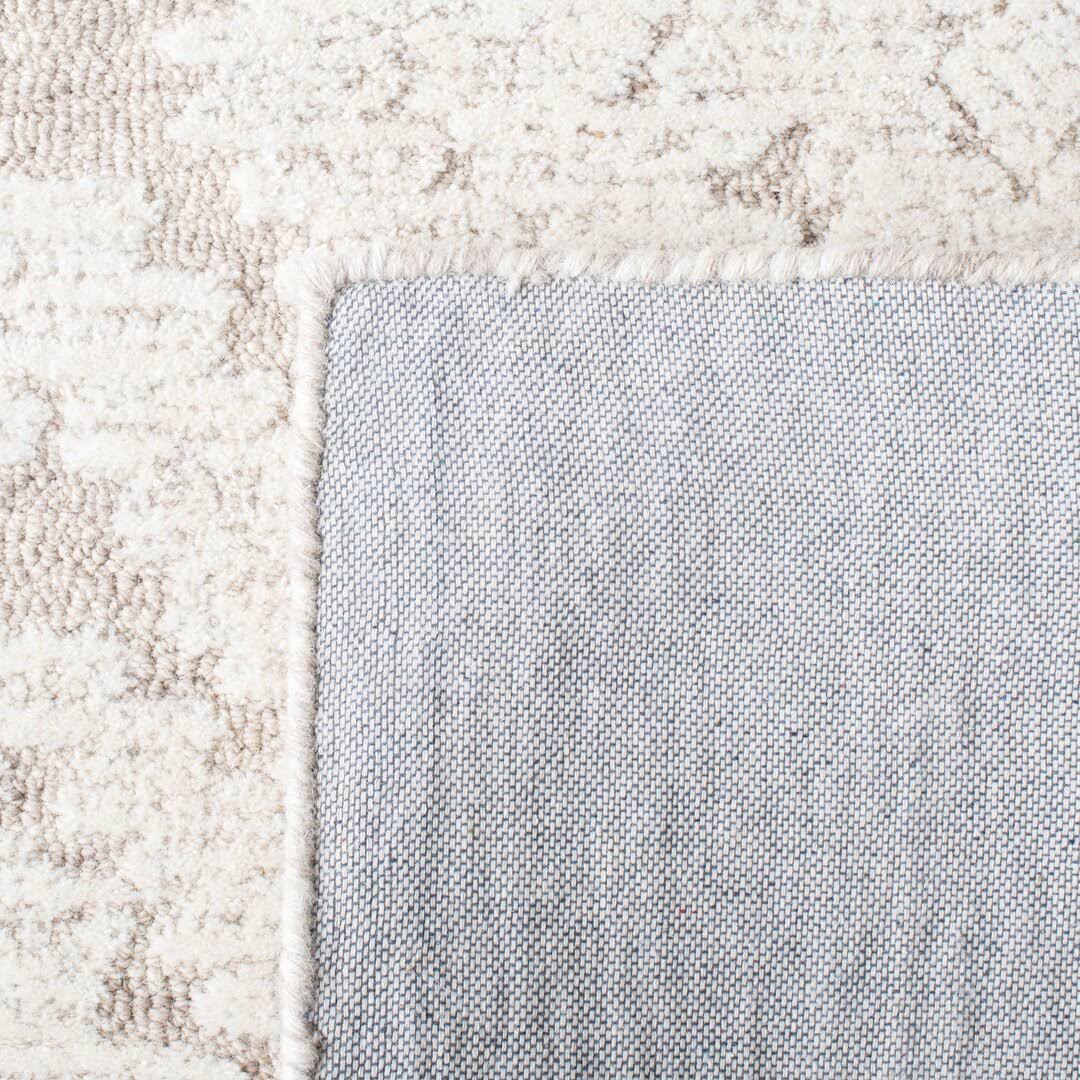 Patricia Geometric Handmade Tufted Cotton/Wool Beige Area Rug Etta Avenue Rug Size: Square 5' - Product image 1
