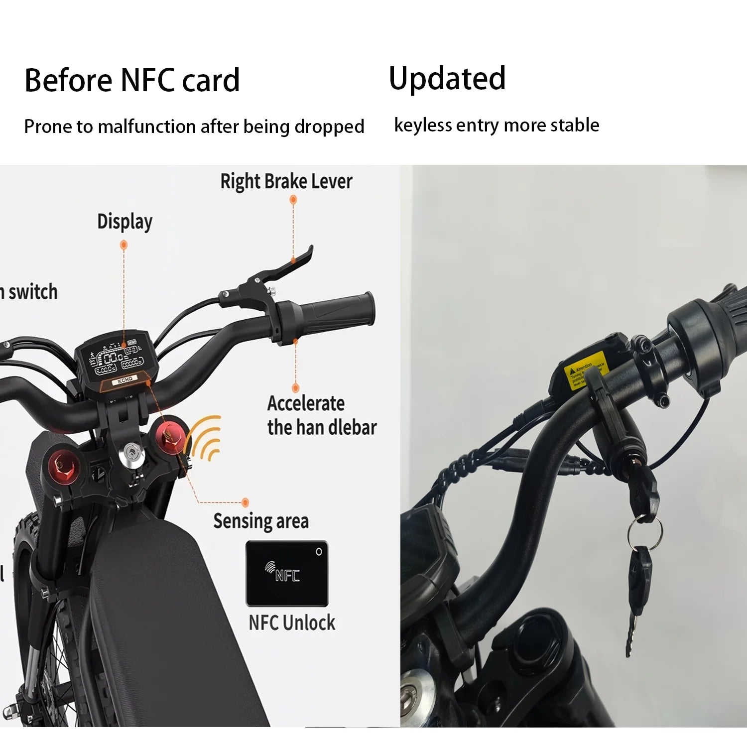 Ridingtimes GT73 Electric Motorbike 2400W 48V 18.2ah*2 Electric BIKE with 25" Tires Digital Screen Carbon - Product image 11