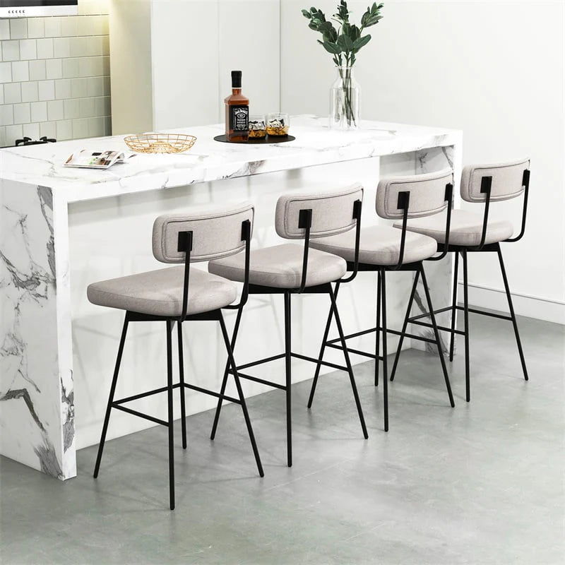 Swivel Bar Stools Set of 2, 29" Upholstered Bar Height Chairs with Back - Product image 10