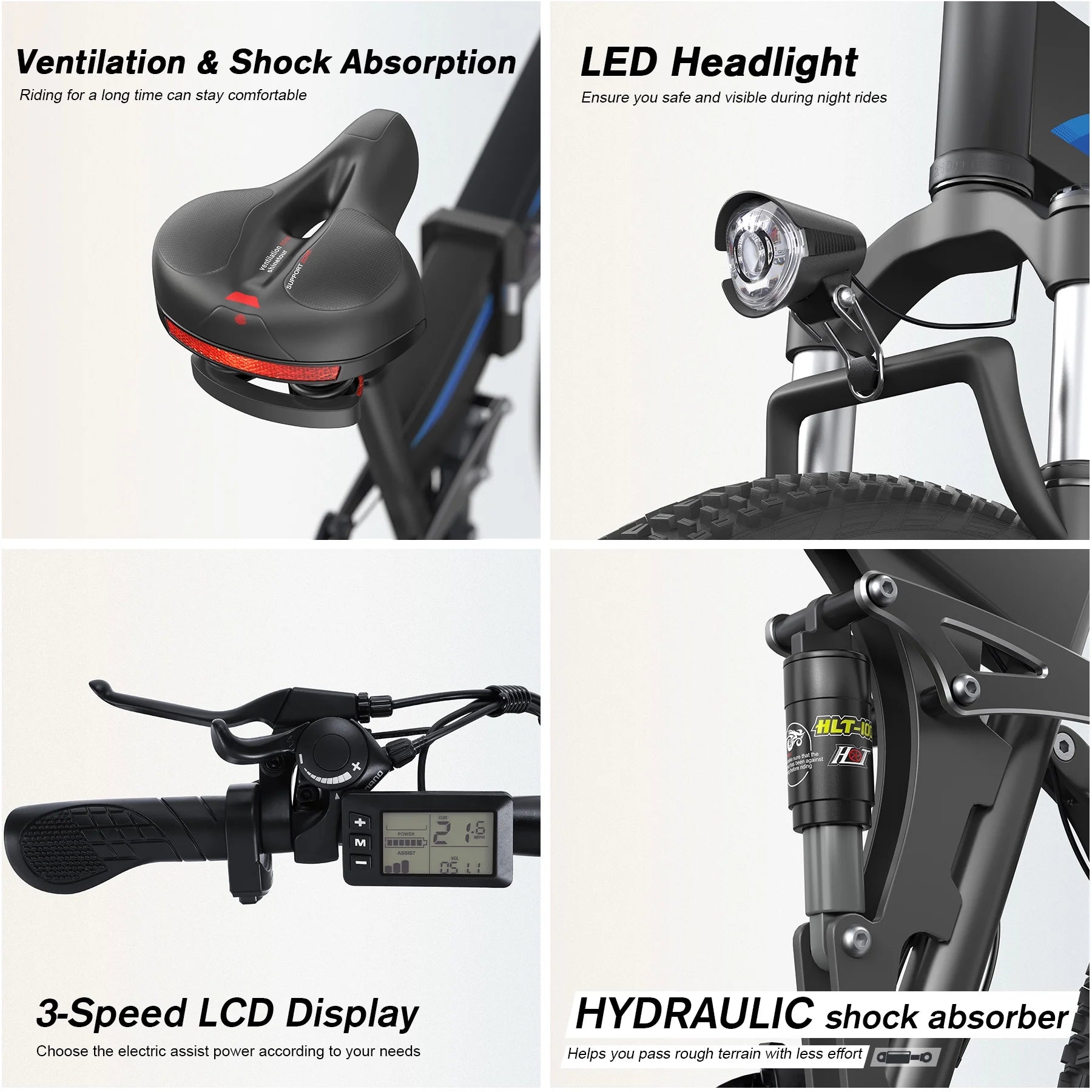 Totguard 26"x4" Electric Bike, Fat Tire 500W Ebike, Foldable Electric Bicycles E Bikes for Adults Electric - Product image 17