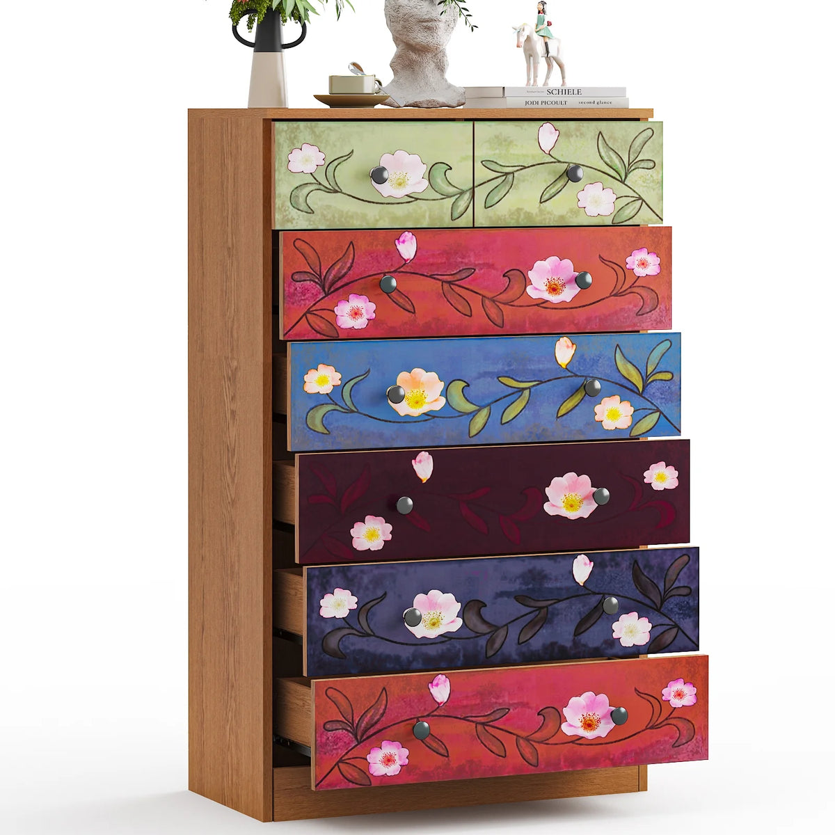 Ktaxon Wood 6 - Drawer Dresser Organizer for Bedroom Storage Tower for Entryway Hallway Closet - Product image 15
