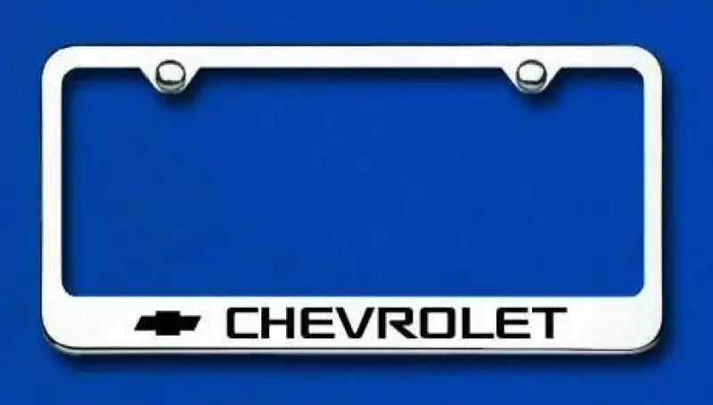 LF.CHV.EC Automotive Gold License Plate Frame Chevrolet Factory Font
